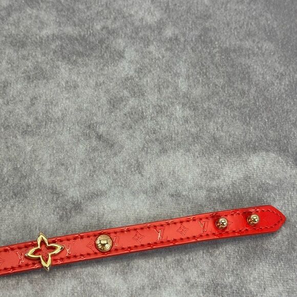 Louis Vuitton Blooming Red Monogram Flower Bracelet M6535 New - Picture 6 of 12